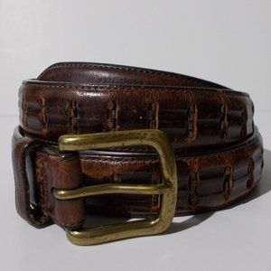 Vintage ALA Men Genuine Leather Brown Belt 40/100